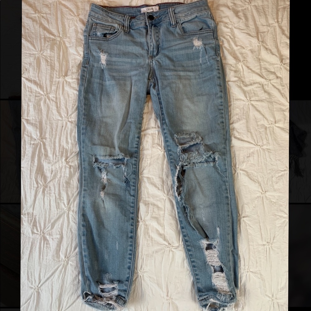 Ripped High-Waisted Jeans
